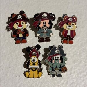 Set of 5 Disney Pirates of the Caribbean Trading Pins